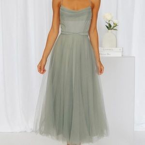 Size L (10/12) Women’s Sage Wedding Guest/ Bridesmaid Dress